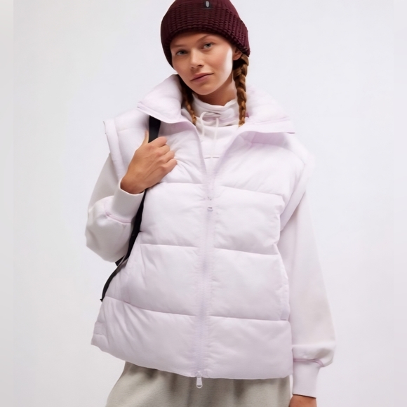 FP Movement by Free People Jackets & Blazers - Free People FP Movement Performance Bubble Puffer Vest Pink Oversized Size XS